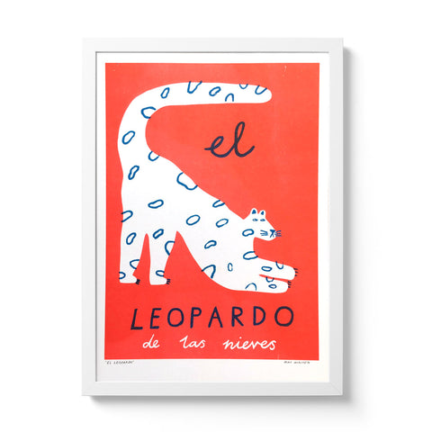 Snow Leopard - Riso Print