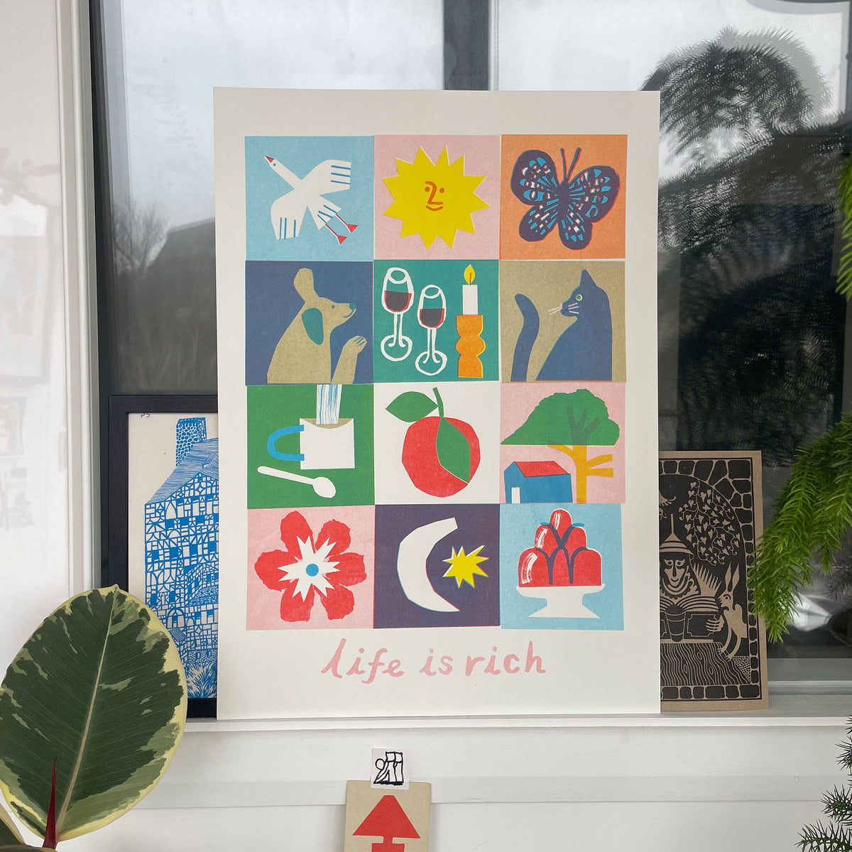 Life Is Rich Risograph Art Print – National Park Print Shop