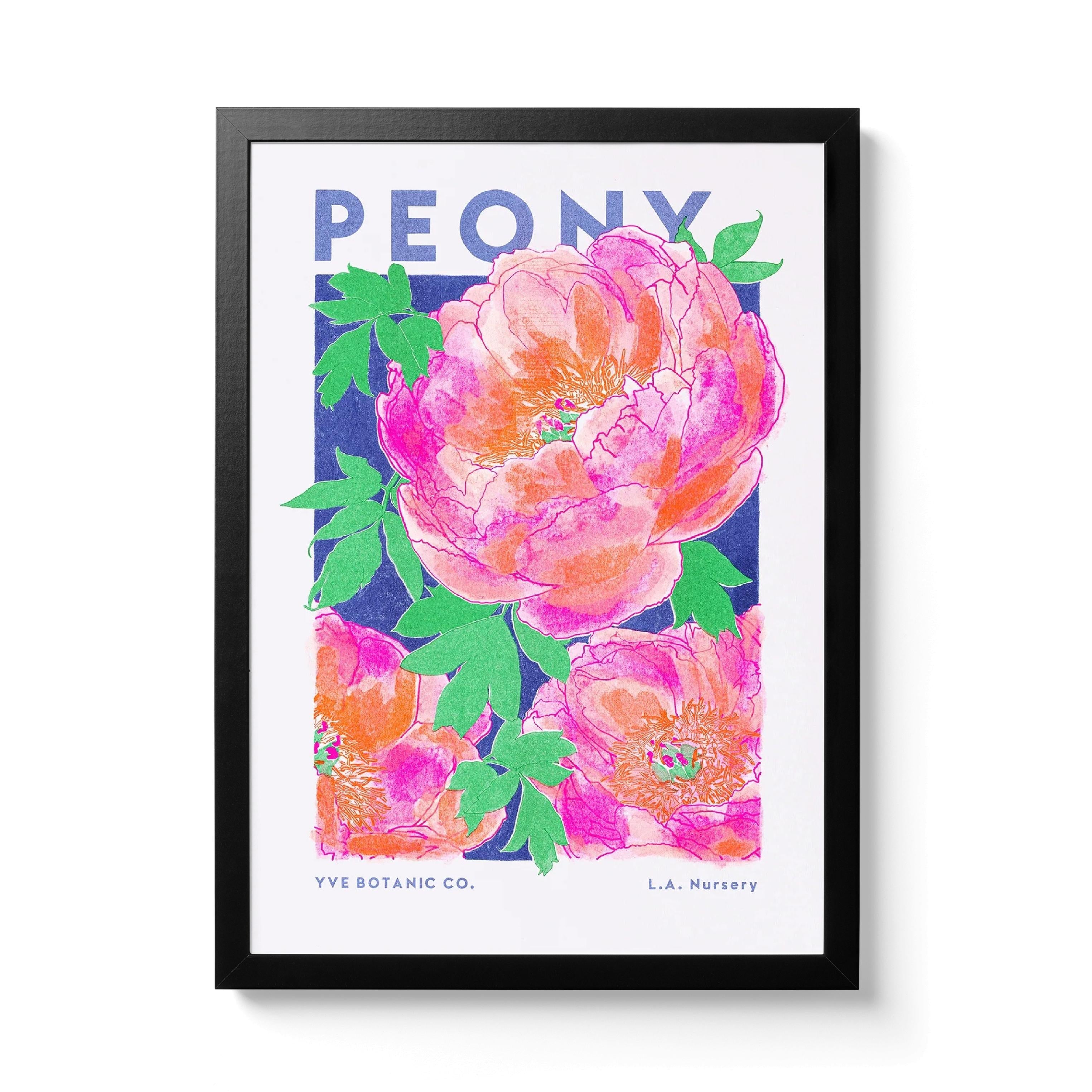 Peony Riso Print – National Park Print Shop