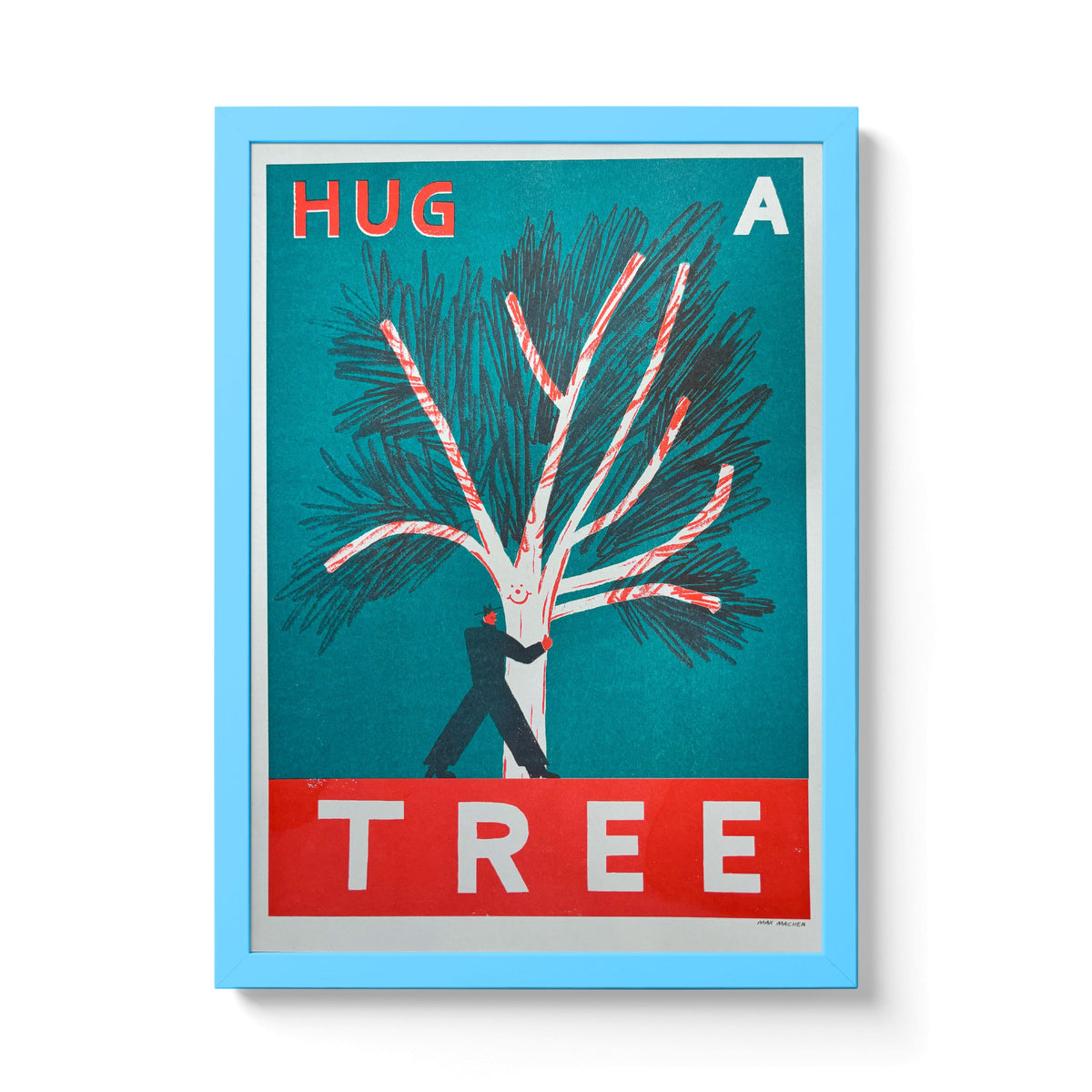 Hug A Tree - Riso Print – National Park Print Shop