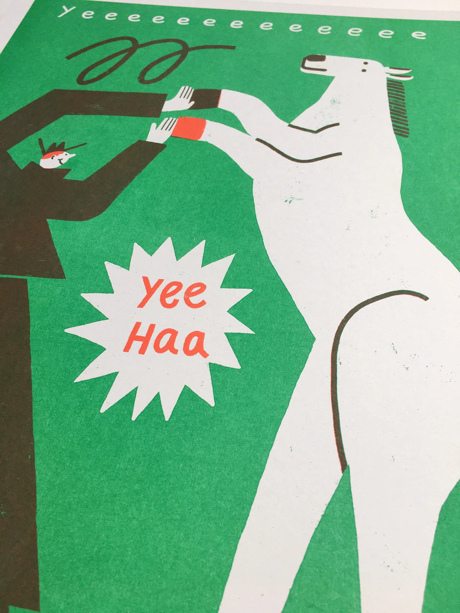 Yee Haaa Yee Haa Riso Print – National Park Print Shop