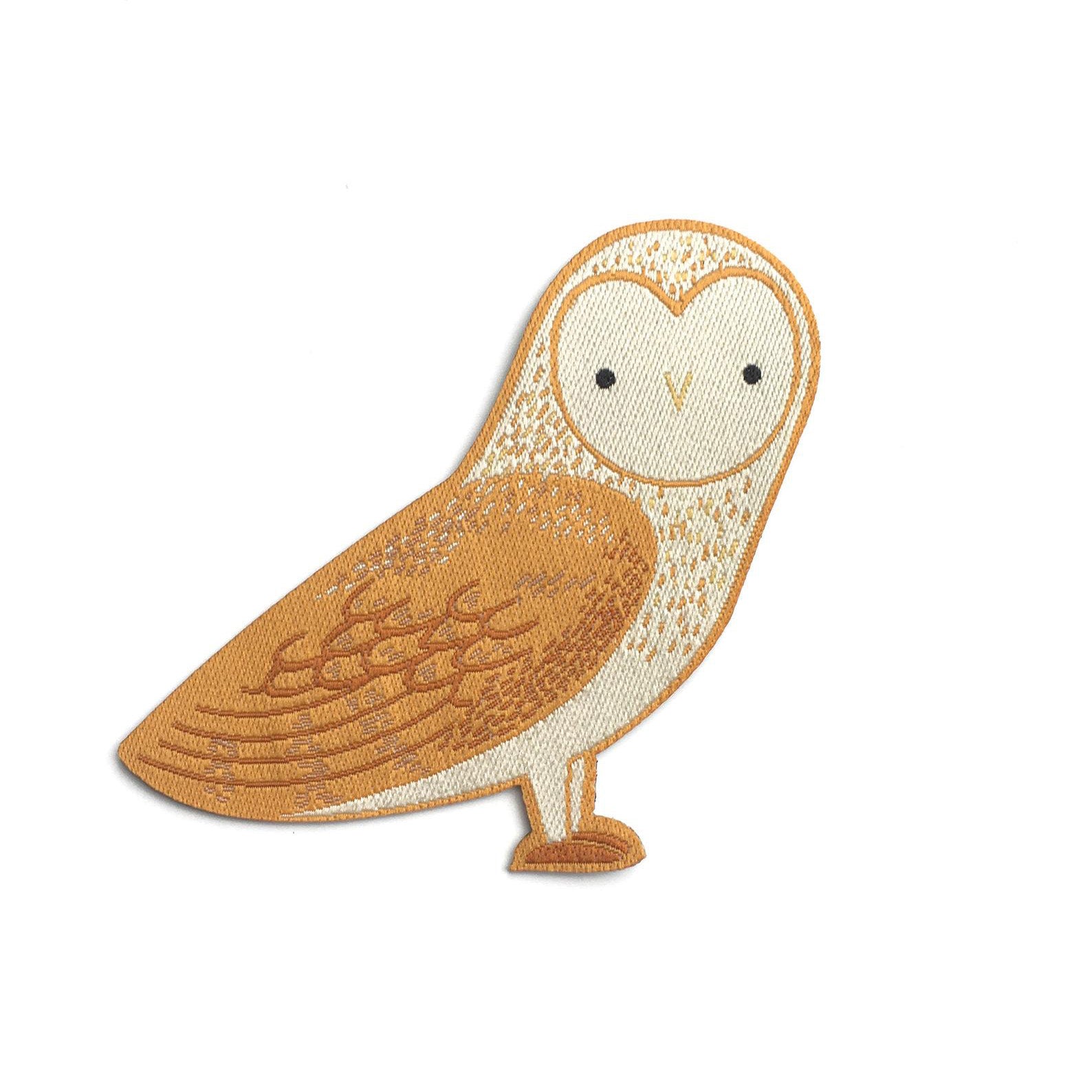 Barn Owl Woven Iron-On Patch