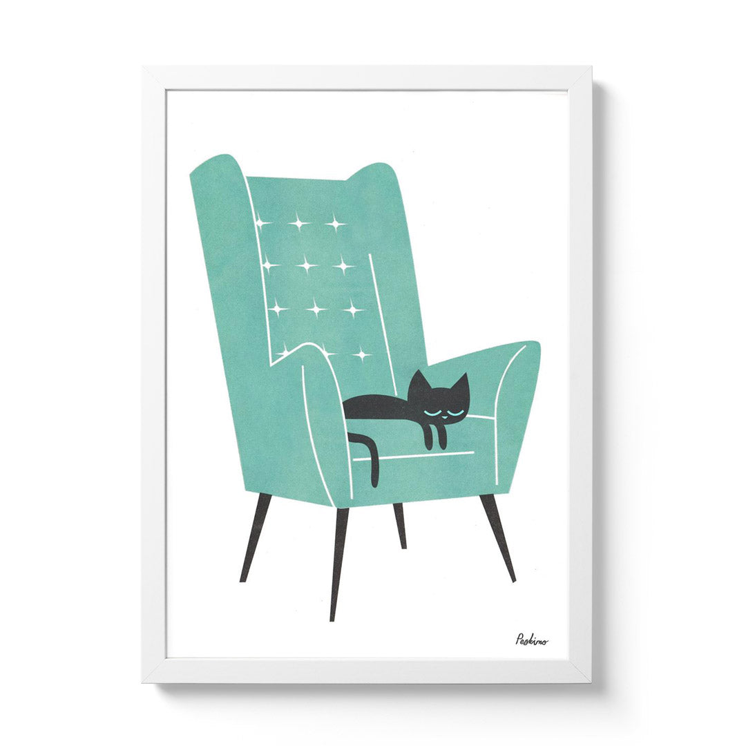 Cat Nap - Riso Print
