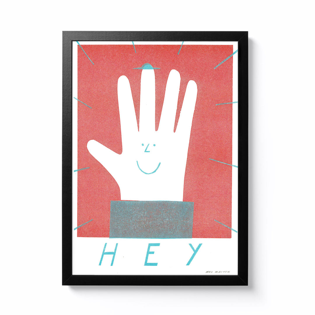 Hey Hand Sign Hey Hand - Riso Print – National Park Print Shop