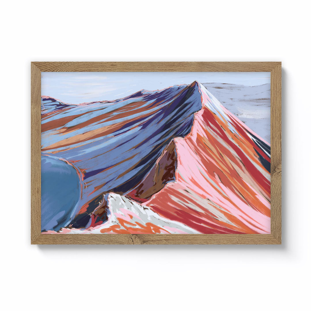 Striding Edge Line Drawing Striding Edge Lake District Art Print by Mandy Maria – National Park ...