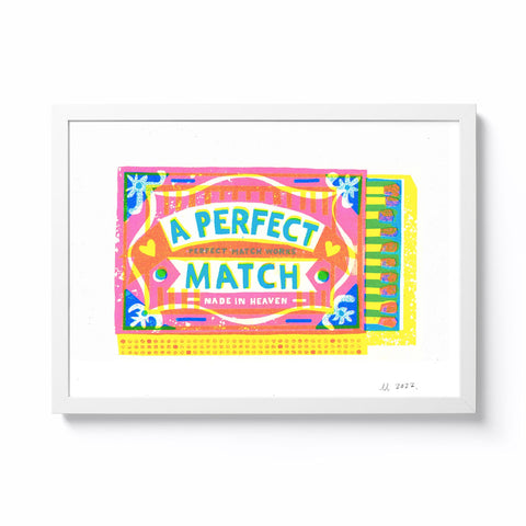 Perfect Match Risograph Print