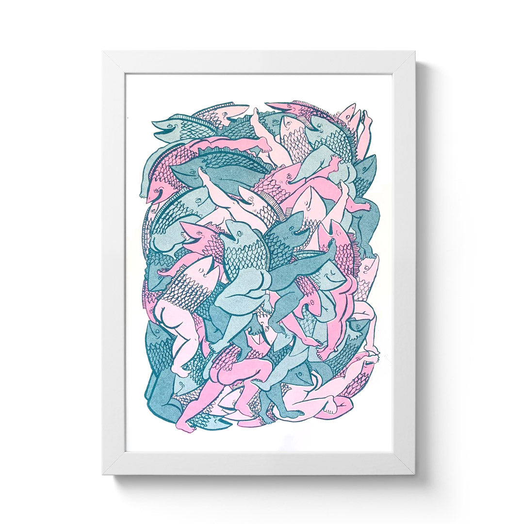 Reverse Mermaids - Riso Print – National Park Print Shop